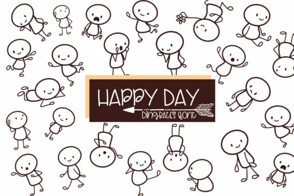Happy Day by Sirinart — Dingbats Font