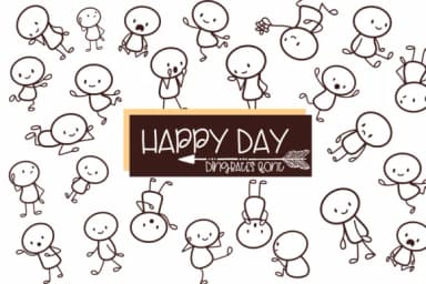 Happy Day by Sirinart — Dingbats Font — thumbnail 1