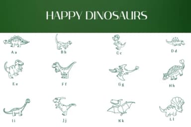 Happy Dinosaurs by Heartcraft Atelier — Dingbats Font — thumbnail 2