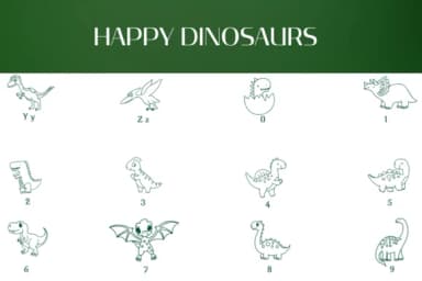 Happy Dinosaurs by Heartcraft Atelier — Dingbats Font — thumbnail 4