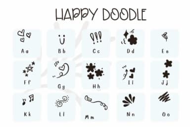 Happy Doodle by Sirinart — Dingbats Font — thumbnail 2