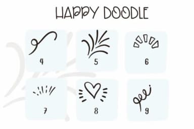 Happy Doodle by Sirinart — Dingbats Font — thumbnail 4