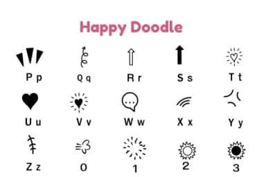 Happy Doodle by Nun Sukhwan — Dingbats Font — thumbnail 6