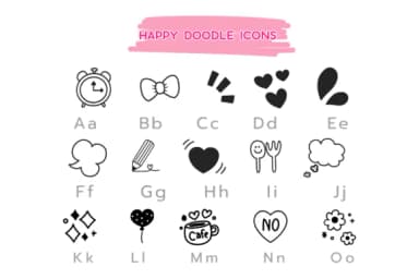Happy Doodle Icons by Pui Art — Dingbats Font — thumbnail 7