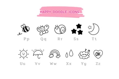Happy Doodle Icons by Pui Art — Dingbats Font — thumbnail 8