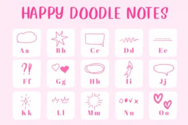 Happy Doodle Notes by CHANOK — Dingbats Font — thumbnail 2