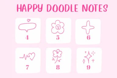 Happy Doodle Notes by CHANOK — Dingbats Font — thumbnail 4