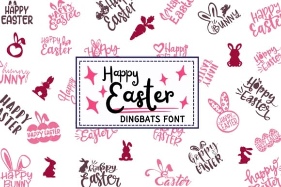 Happy Easter by PraewDesigns — Dingbats Font