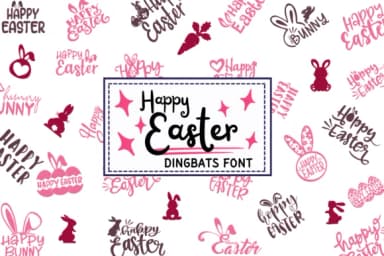 Happy Easter by PraewDesigns — Dingbats Font — thumbnail 1