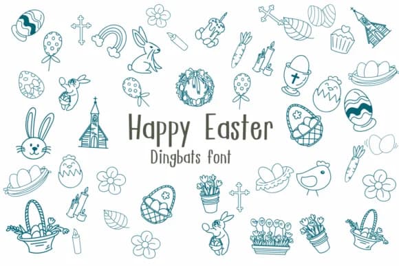 Happy Easter by Nongyao — Dingbats Font