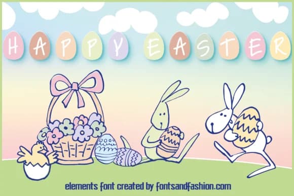 Happy Easter by Fontsandfashion — Dingbats Font