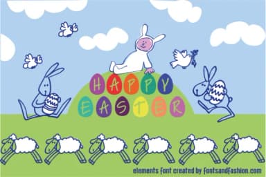 Happy Easter by Fontsandfashion — Dingbats Font — thumbnail 5