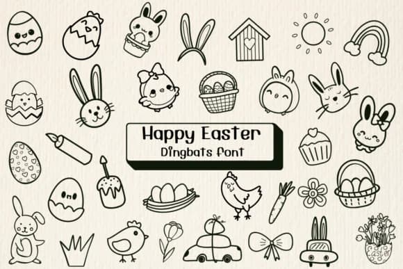 Happy Easter by Ketsarin — Dingbats Font