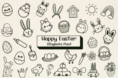 Happy Easter by Ketsarin — Dingbats Font — thumbnail 1