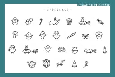 Happy Easter Dingbats by Feri (7NTypes) — Dingbats Font — thumbnail 3