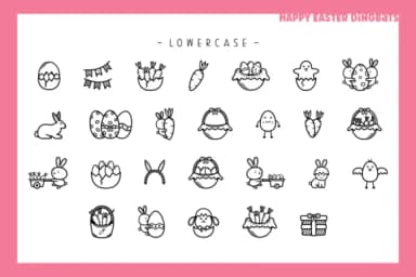Happy Easter Dingbats by Feri (7NTypes) — Dingbats Font — thumbnail 4