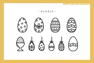 Happy Easter Dingbats by Feri (7NTypes) — Dingbats Font — thumbnail 5
