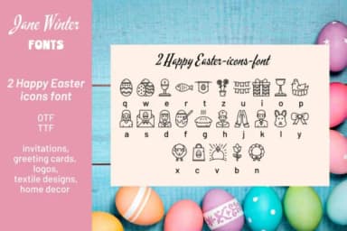 Happy Easter Icons by Stella Sky — Dingbats Font — thumbnail 1