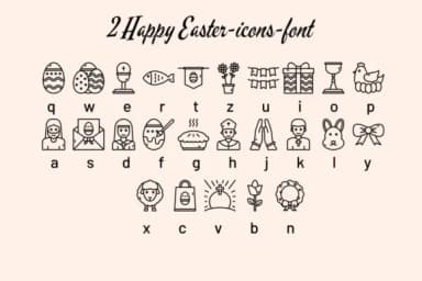 Happy Easter Icons by Stella Sky — Dingbats Font — thumbnail 2