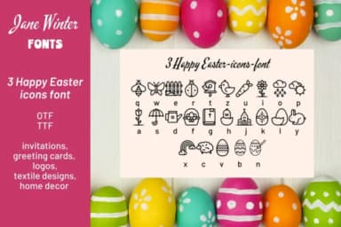 Happy Easter Icons by Stella Sky — Dingbats Font — thumbnail 1