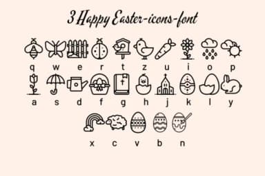 Happy Easter Icons by Stella Sky — Dingbats Font — thumbnail 2