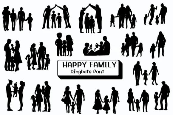 Happy Family by Ketsarin — Dingbats Font