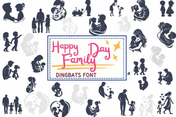 Happy Family Day by PraewDesigns — Dingbats Font