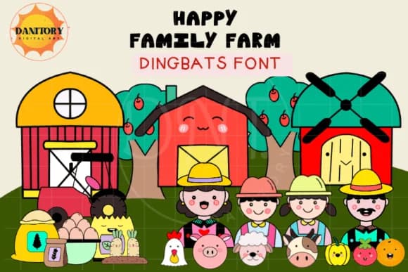 Happy Family Farm by danita.kukkai — Dingbats Font