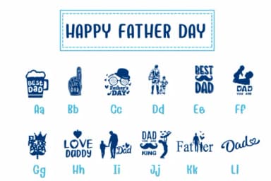 Happy Father Day by PraewDesigns — Dingbats Font — thumbnail 2