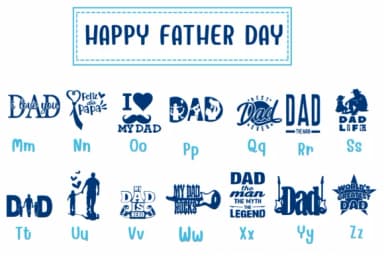 Happy Father Day by PraewDesigns — Dingbats Font — thumbnail 3