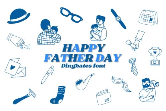 Happy Father Day by Chonada — Dingbats Font