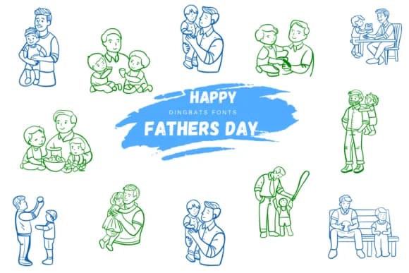 Happy Fathers Day by Suphitchaya — Dingbats Font