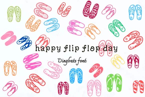 Happy Flip Flop Day by Nongyao — Dingbats Font