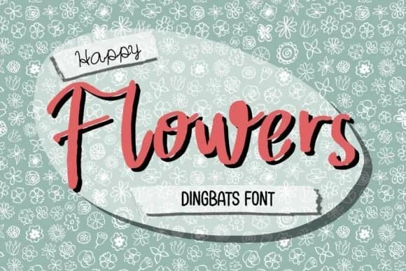 Happy Flowers by DREAMs Soul G. — Dingbats Font