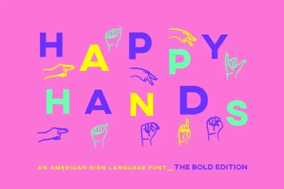 Happy Hands by Inkclouddesign — Dingbats Font