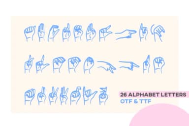 Happy Hands by Inkclouddesign — Dingbats Font — thumbnail 4