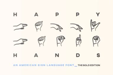 Happy Hands by Inkclouddesign — Dingbats Font — thumbnail 5