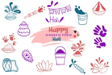 Happy Holi by Suphitchaya — Dingbats Font — thumbnail 1