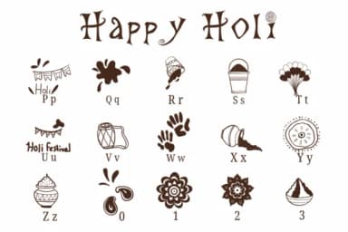 Happy Holi by Suphitchaya — Dingbats Font — thumbnail 3