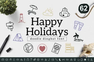 Happy Holidays by YandiDesigns — Dingbats Font — thumbnail 1