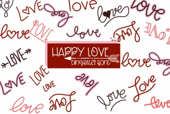 Happy Love by Sirinart — Dingbats Font