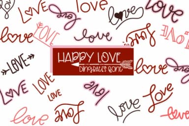 Happy Love by Sirinart — Dingbats Font — thumbnail 1