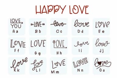 Happy Love by Sirinart — Dingbats Font — thumbnail 2