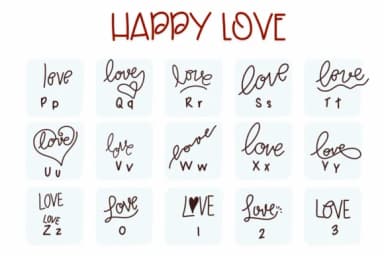 Happy Love by Sirinart — Dingbats Font — thumbnail 3