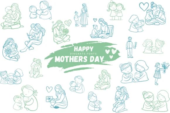Happy Mothers Day by Suphitchaya — Dingbats Font