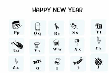 Happy New Year by Ketsarin — Dingbats Font — thumbnail 3