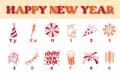 Happy New Year by Chonada — Dingbats Font — thumbnail 4