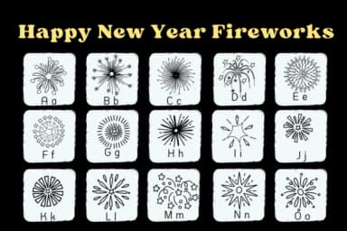 Happy New Year Fireworks by Natchuta — Dingbats Font — thumbnail 2