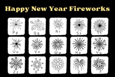 Happy New Year Fireworks by Natchuta — Dingbats Font — thumbnail 3
