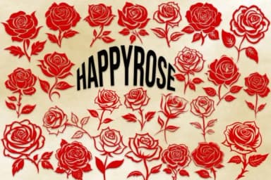 Happy Rose by MOMAT THIRTYONE — Dingbats Font — thumbnail 1